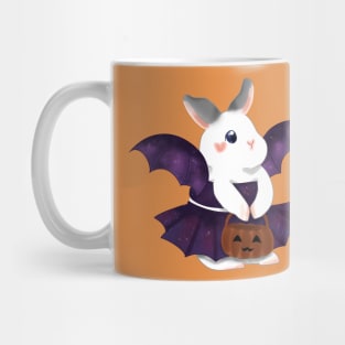 White Bat Rabbit with galaxy Outfit _ Bunniesmee Halloween edition Mug